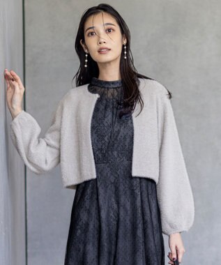【洗える】フェザーボレロ カーディガン