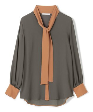 BEIGE， 【WEB限定】MAKALU / ボウタイブラウス C.Grey