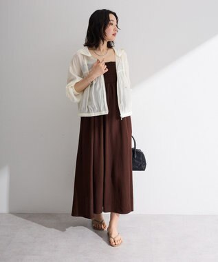 Green Parks サッカーキャミワンピース Brown