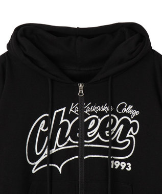 WEGO チアロゴWジップパーカー ブラック