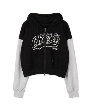 WEGO チアロゴWジップパーカー ブラック