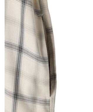 AMERICAN HOLIC イージーケアＷポケットシャツワンピース Check Ivory