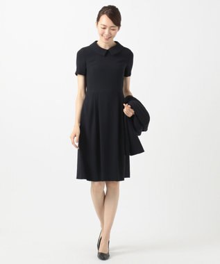 自由区 FORMAL 【お受験/セレモニーに】濃紺　洗える/衿取り外し　ワンピース+ジャケット ネイビー系