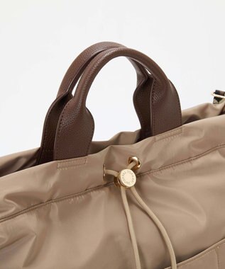 TOPKAPI 【TREASURE TOPKAPI】ナイロン パターンベルト付き 2way トートバッグ / 8ポケット ベージュ