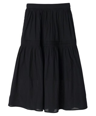 Green Parks ティアードロングスカート Black