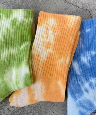 WEGO タイダイソックス オレンジ