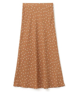 BEIGE， 【S-size】VIGNON / ドットスカート Camel ×Ecru