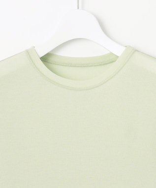 23区 【SLOW/一部店舗限定】シアーリブロンTEE クルーネック カットソー スモーキーグリーン系