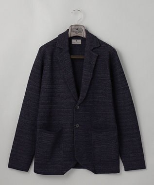 GOTAIRIKU テーラード設計【洗える】ニット カーディガンジャケット ネイビー系