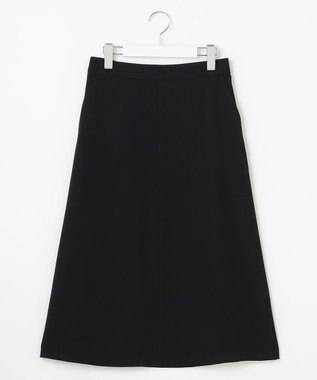 自由区 【XSサイズ～/洗える】ダブルフェイススーティング セミフレアスカート ミッドナイト