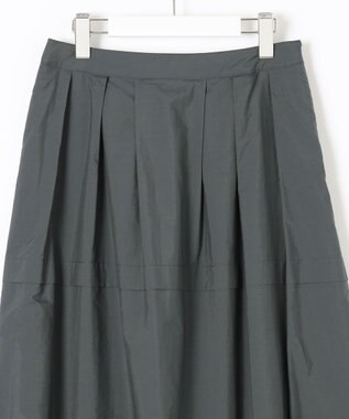 J.PRESS LADIES 【WEB限定カラーあり・洗える】ライトタフタ フレアー スカート ダークグリーン系