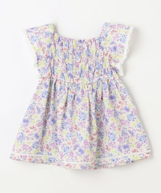 ANY KIDS 花柄 ブラウス オフホワイト系花柄