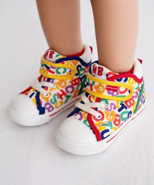  【14-16cm】 ロゴ総柄 セカンドベビーシューズ