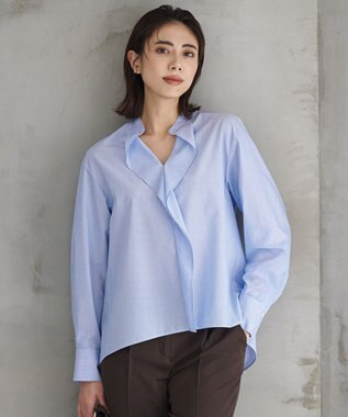 ICB クリーンブロード ラッフルデザイン プルオーバーブラウス