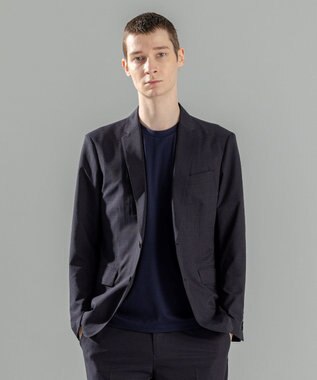 JOSEPH HOMME 新型・新柄【洗える/ストレッチ/シワになりにくい/セットアップ対応可】クールドッツストレッチ 　ジャケット ネイビー系