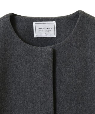 AMERICAN HOLIC リサイクル中空糸ノーカラーコート Black