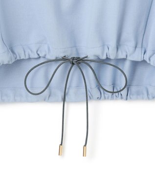 BEIGE， 【洗える】IXIA / コットンノースリーブドロストトップス Sax