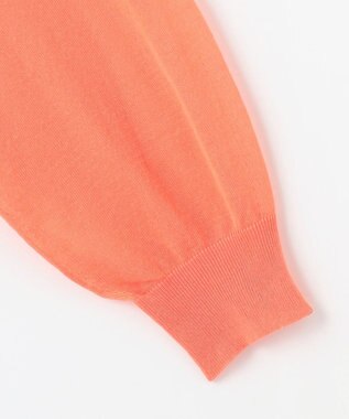 ANY L 【洗濯機可/アンチピリング/接触冷感】シアークルーネックカーディガン オレンジ