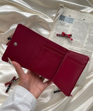 WEGO ギャザーリボンウォレット レッド