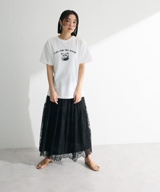 Green Parks ・ＥＬＥＮＣＡＲＥ　ＤＵＥ　レースティアードスカート Black