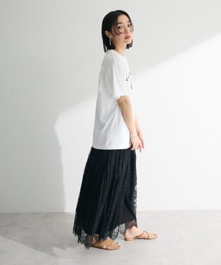 Green Parks ・ＥＬＥＮＣＡＲＥ　ＤＵＥ　レースティアードスカート Black