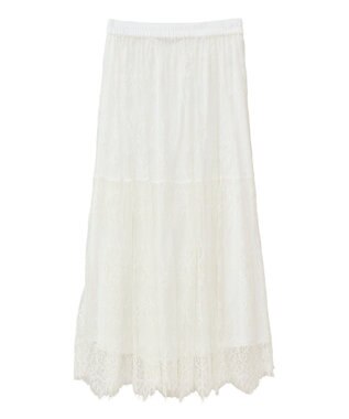 Green Parks ・ＥＬＥＮＣＡＲＥ　ＤＵＥ　レースティアードスカート Black