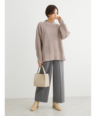 Green Parks きれいシルエットチェックワイドパンツ Glen Check