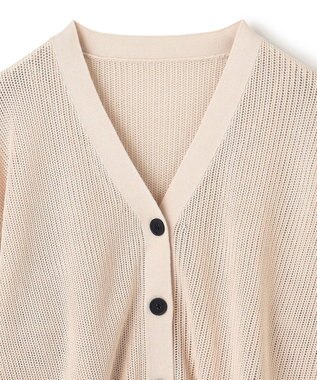 UNFILO メッシュニット カーディガン ベージュ
