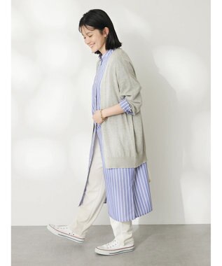 CRAFT STANDARD BOUTIQUE 強撚綿ニットカーディガン Gray