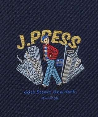 J.PRESS MEN 【AaronChang】ジャカード ネクタイ ネイビー系