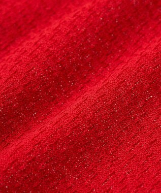 Green Parks スキッパー半袖ニットカーディガン Red