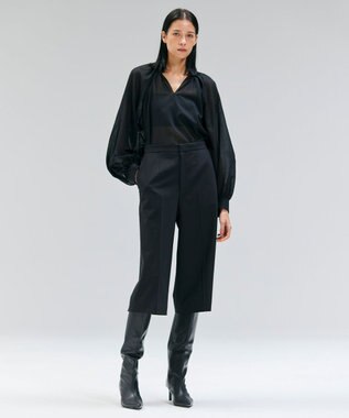 BEIGE， 【セットアップ対応・洗える】ZEPHYR / ウールライクハーフパンツ Black