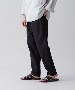 UNFILO MENS ライトリネン ワイドパンツ [23年春夏商品] ブラック