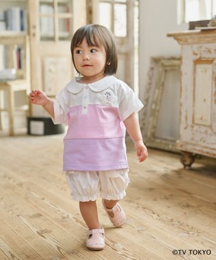 組曲 KIDS 【80-100㎝】シナぷしゅ襟付き カットソー ピンク