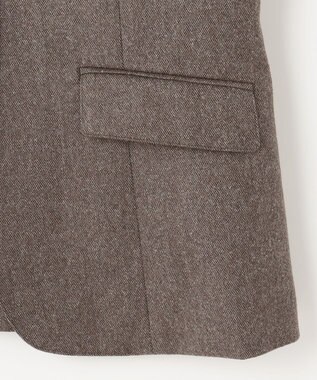 J.PRESS LADIES 【セットアップ対応】ウールストレッチツイード テーラード ジャケット ダークブラウン系