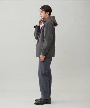 UNFILO MENS 防風撥水 フードブルゾン 杢グレー