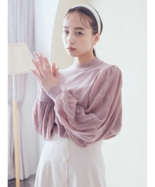 earth music&ecology マジョリカニットプルオーバー Pink Beige