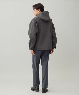 UNFILO MENS 防風撥水 フードブルゾン 杢グレー