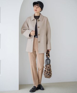 23区 L 【VERY掲載】MANTECOPure リバー ステンカラーコート オートミール系