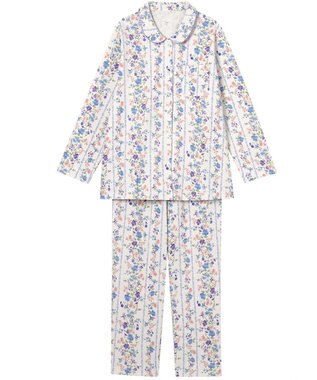 Wing パジャマ 長袖 長ズボン 綿混(本体) あったか レディース EP6011 ウイング／ワコール