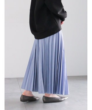 Te chichi プリーツロングスカート ブルー