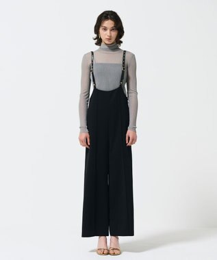 GRACE CONTINENTAL ワイドサロペット ブラック