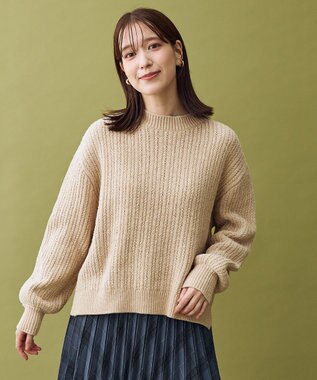 ANY レーシーモールニット ライトベージュ