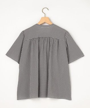 組曲 【先行予約】【WEB限定】サッカーギンガムチェック フロントフリルブラウス ホワイト系3