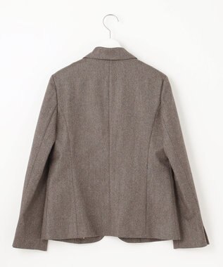 J.PRESS LADIES 【セットアップ対応】ウールストレッチツイード テーラード ジャケット ダークブラウン系