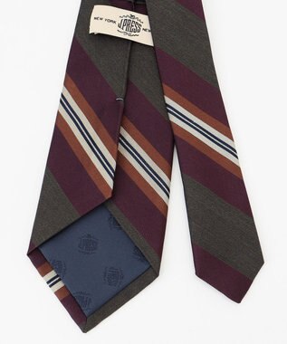 J.PRESS MEN スパンシルク レジメンタル柄ネクタイ オレンジ系2