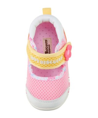 MIKI HOUSE HOT BISCUITS 【11.5-13.5cm】 ワンストラップ風 ダブルラッセル ファーストベビーシューズ マルチカラー