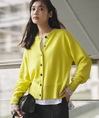  【見上愛さん着用/STORY掲載】ピュアカシミヤ クルーネック カーディガン