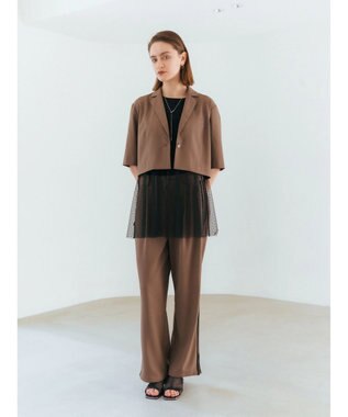 YECCA VECCA 【2点SET】マルチwayチュールオーバーキャミSET/Tee Black