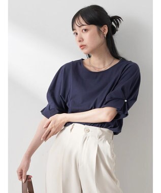 earth music&ecology タックスリーブプルオーバー Navy